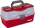 Flambeau Outdoors 6383 3-Tray Tackle Box, 32 Compartments, Red and Gray
