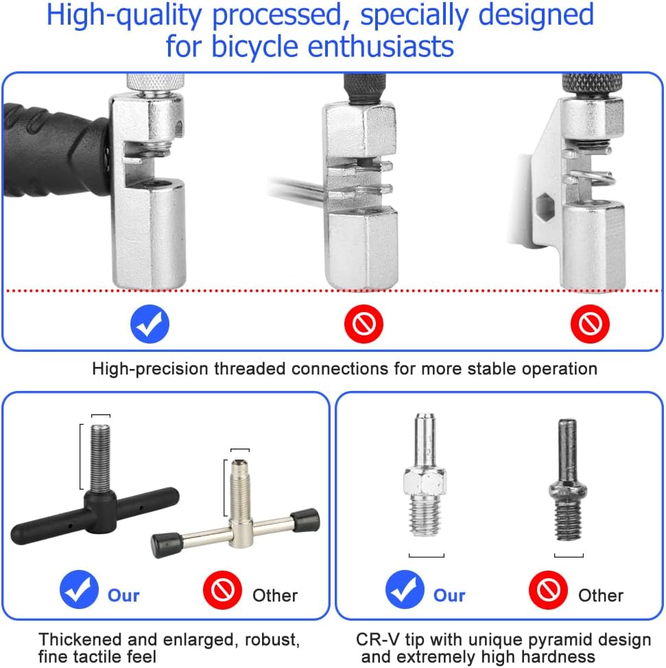 Professional Bike Chain Tool, Bicycle Chain Tool Repair Kit for 6-12 Speed and Single Speed Chain