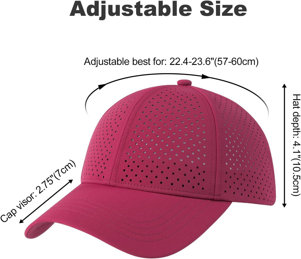 FEINION Men Laser Mesh Breathable Snapback Baseball Cap