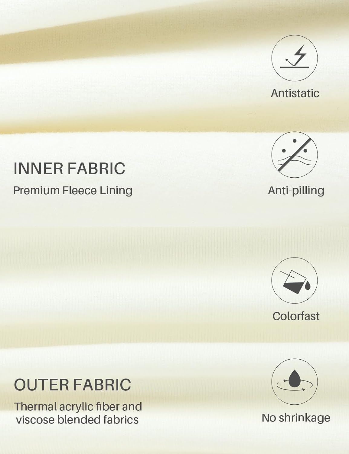 Thermal Underwear for Men - 2 Styles: 185g Lightweight Thin Base Layer & 220g Midweight Micro-Fleece Lined Long Johns