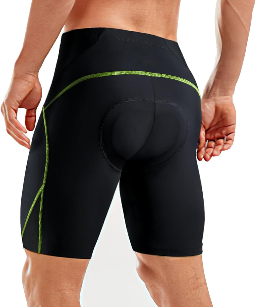 Sportneer Padded Bike Shorts for Men 4D Padding Mens Bicycle Cycling Biking Shorts UPF 50+ Breathable