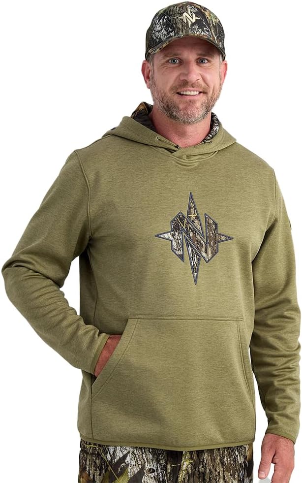 Nomad Men's North Star Hoodie, Comfortable Midweight Hunting Hoodie With Camo Logo for Everyday and Outdoor Lifestyle