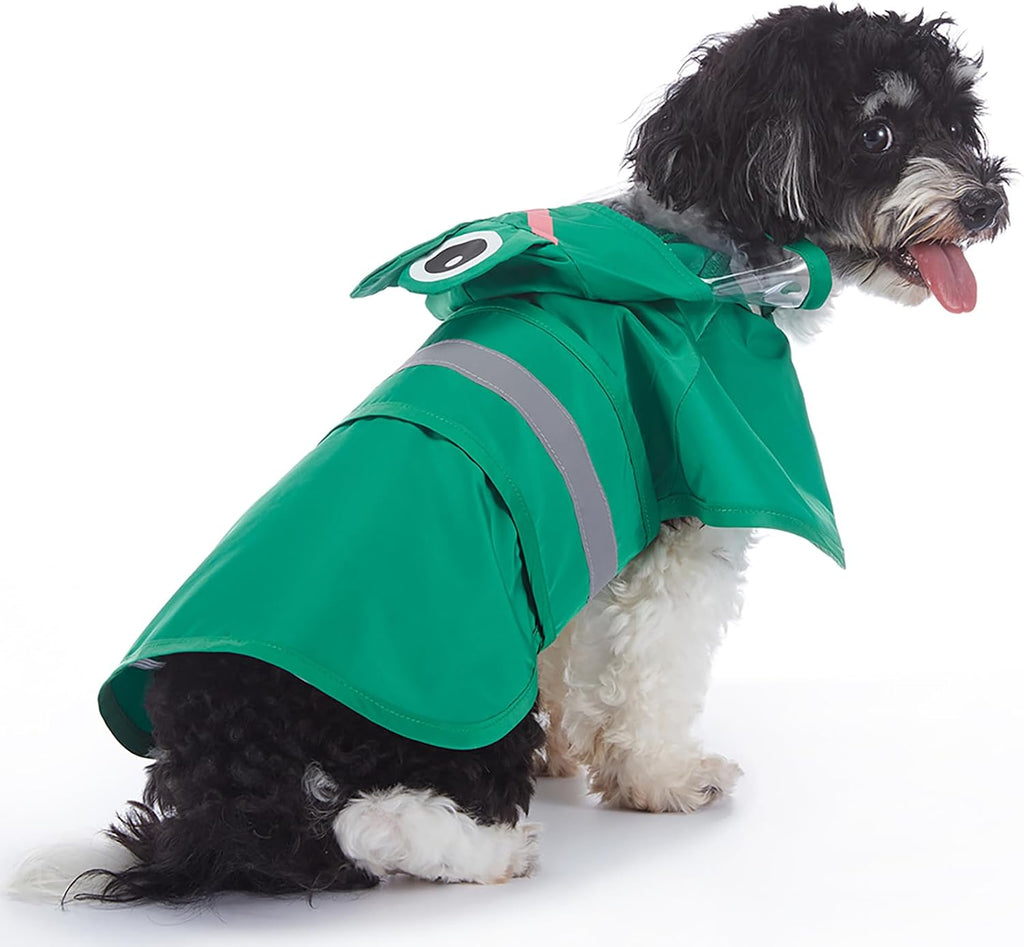 Dog Raincoat Hooded Reflective Waterproof Slicker Poncho