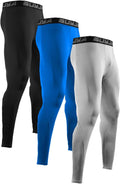 BUYJYA 3 or 5 Pack Men's Compression Pants Base Layer Tights Leggings
