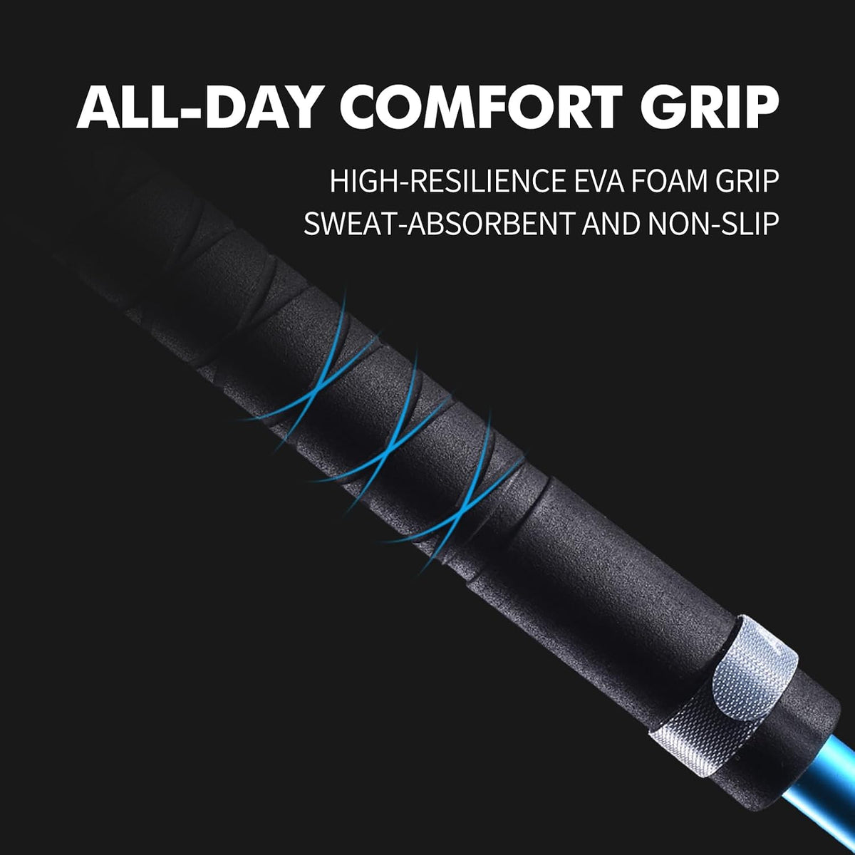 AONIJIE Collapsible Trekking Poles 2-Pack Walking Hiking Sticks for Running