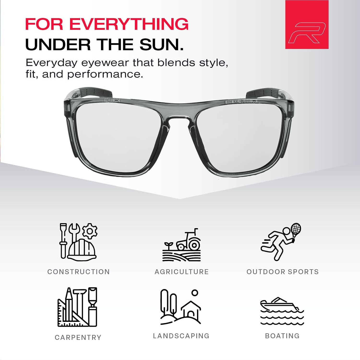 Riley Navigator X Sunglasses with Anti-Fog, LED Lenses & Side Sheilds