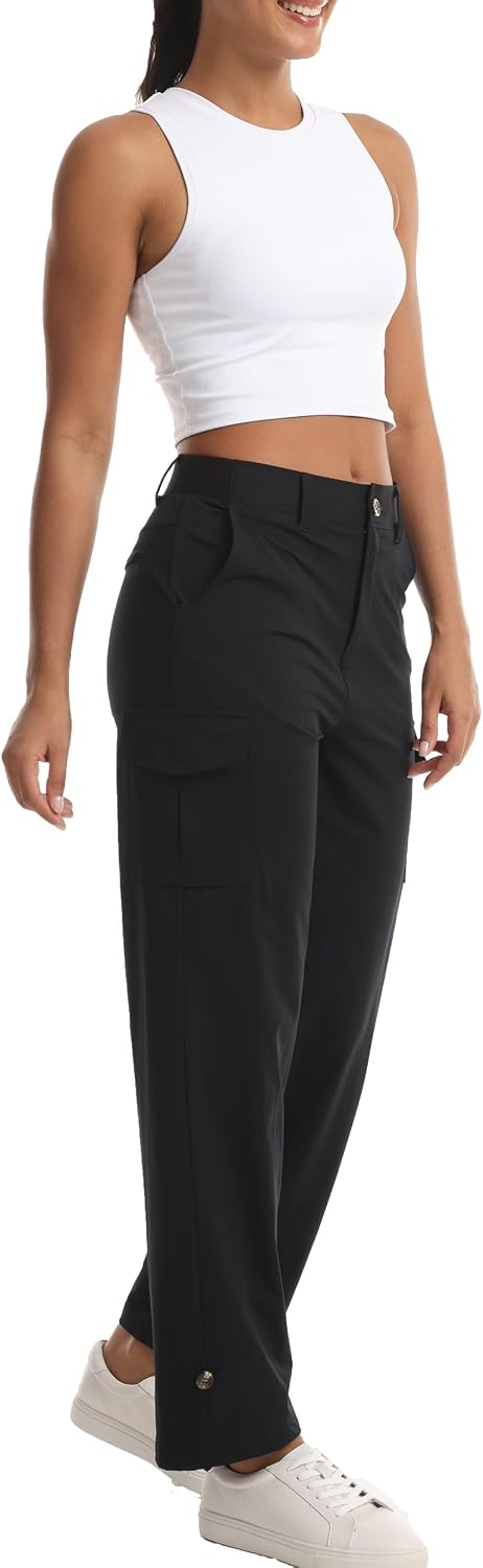 Women's Lightweight Hiking Work Cargo Pants with 5 Pockets Outdoor