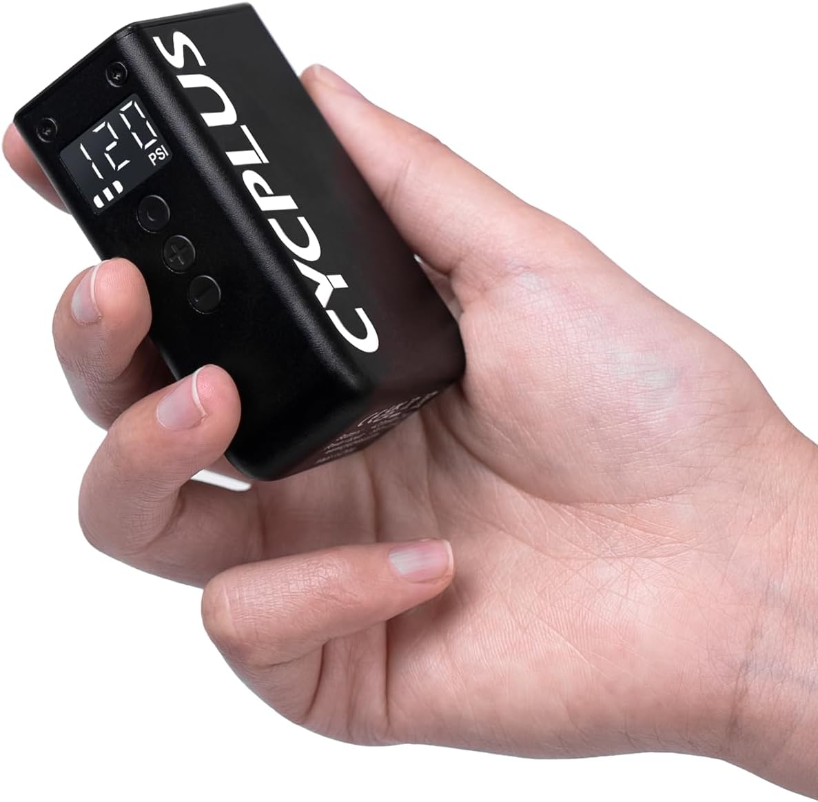CYCPLUS Tiny Electric Bike Pump AS2Pro, 120g, Aluminum Alloy Shell, Black