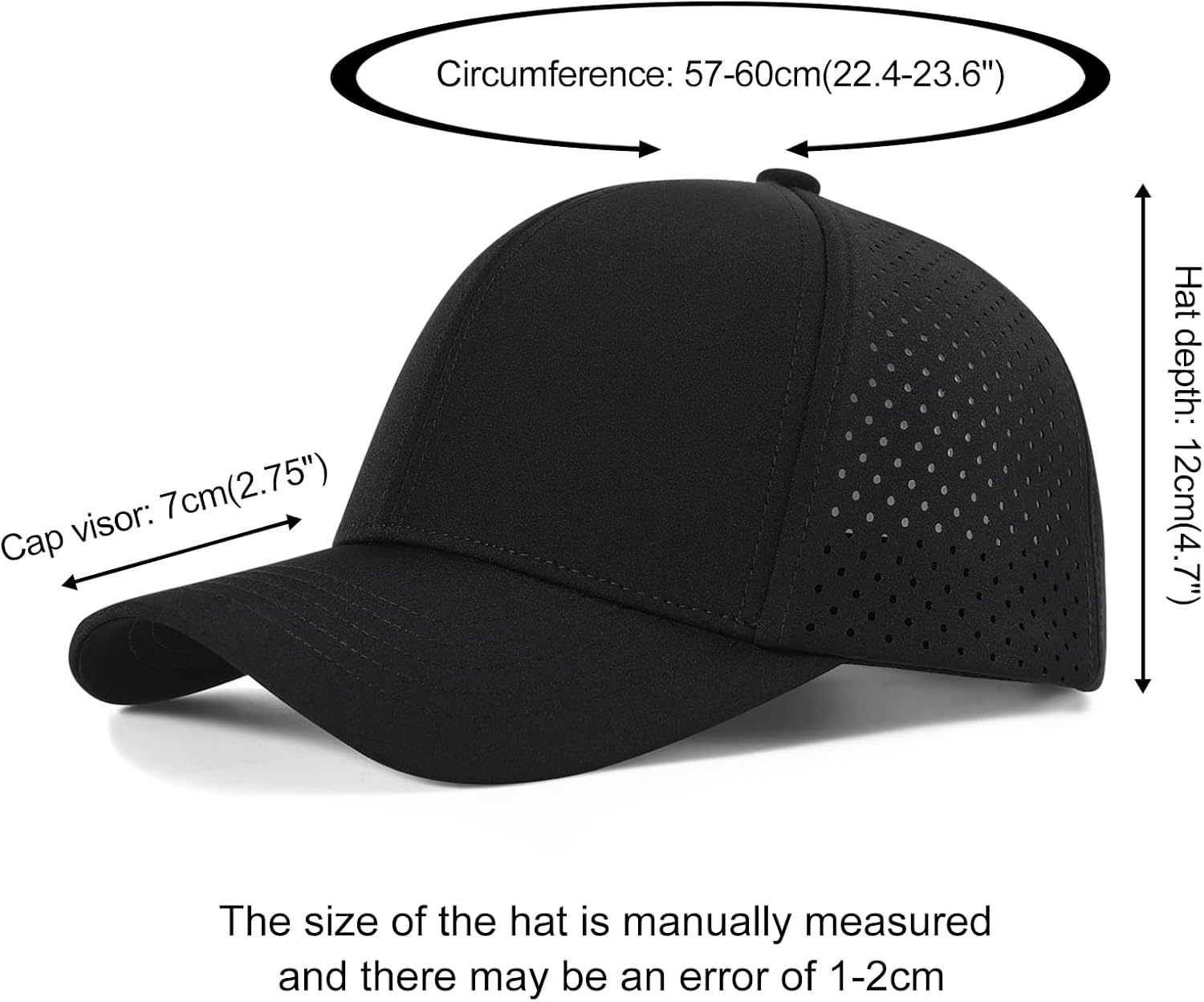 VOBOOM Men Laser Mesh Ball Cap Snapback Baseball Cap