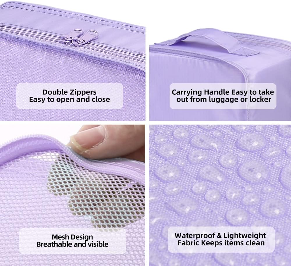JJ POWER Travel Packing Cubes, Luggage Organizers with Shoe Bag