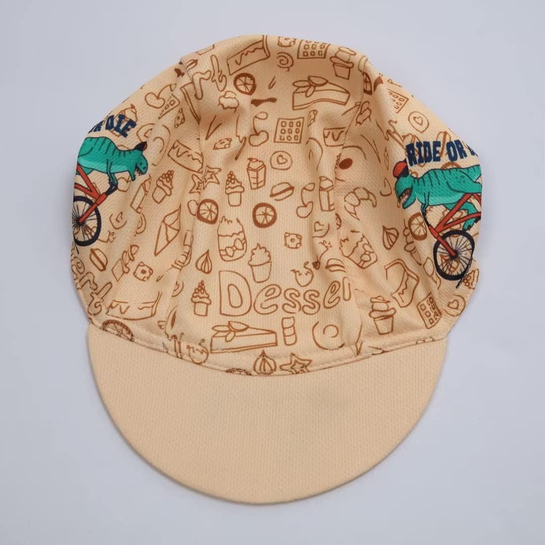 Funny Cycling Cap - Polyester Cartoon Cycling Hat-Under Helmet - Cycling Helmet Liner Breathable&Sweat Uptake