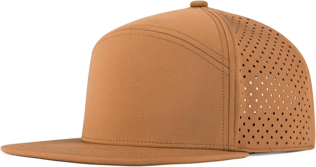 FEINION Men Laser Mesh Flat Brim Snapback Baseball Cap