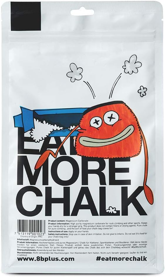 8BPLUS Chalk for Climbing, Bouldering - Premium Quality - No Fillers or Drying Agents