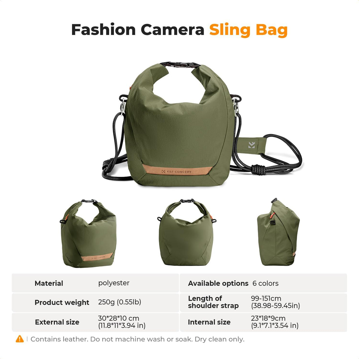 K&F CONCEPT Camera Sling Bag Small Camera Compact Case