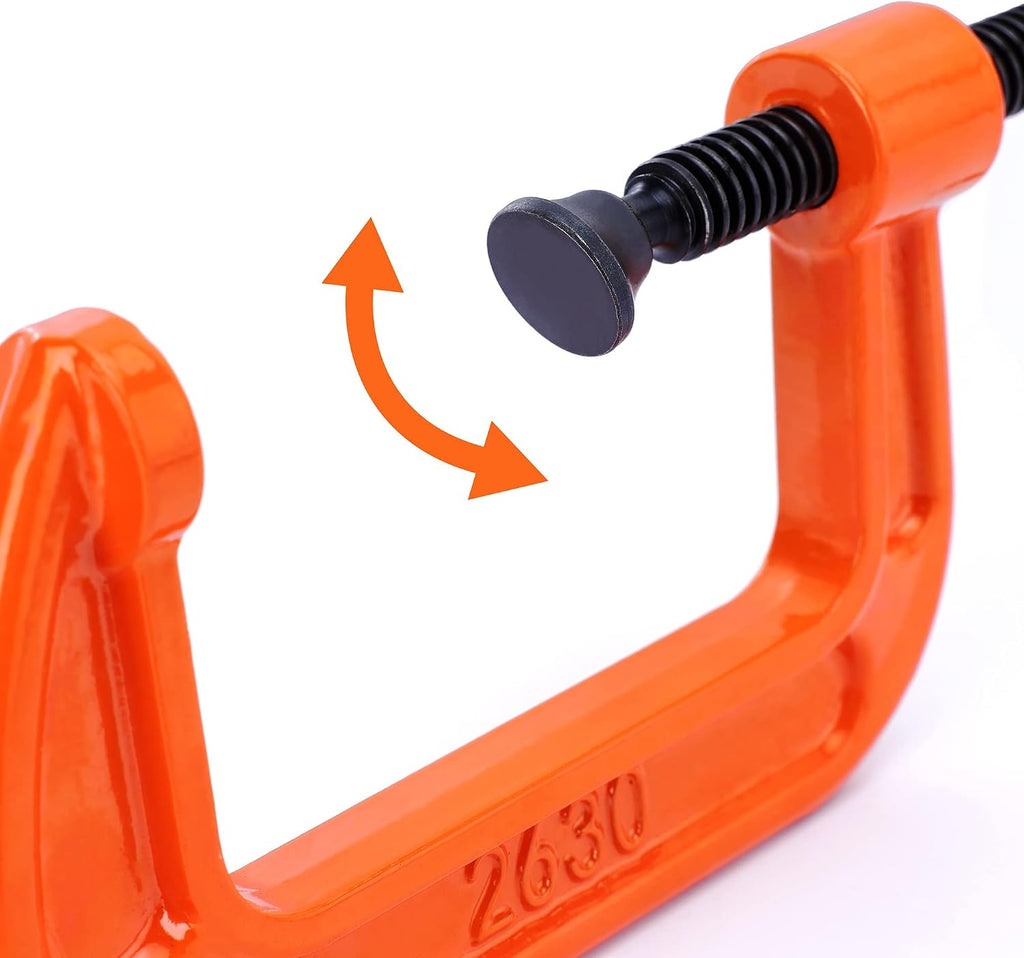 PONY Malleable Iron C-Clamp Set, 3-Piece, (1", 2", 3")