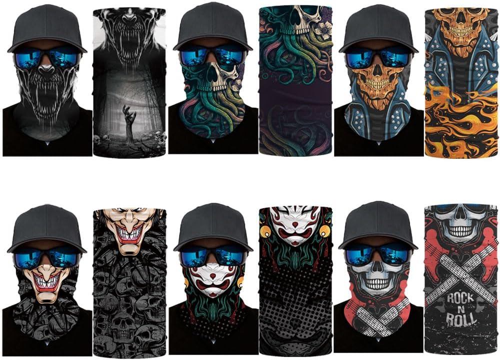 Neck Gaiter Mask,Bandana Gator Face Cover Mask Sun UV Protection,Neck Warmer Balaclava,Tube Face Scarf,Headband for Outdoor