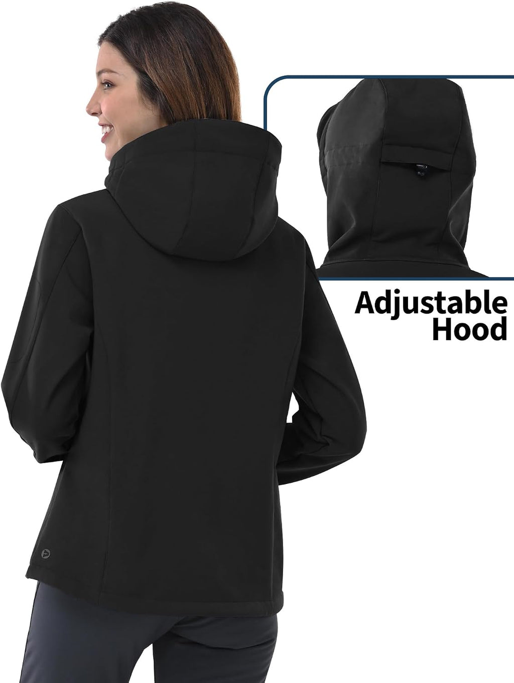 Outdoor Ventures Women's Softshell Jacket Fleece Lined Waterproof Rain Coat