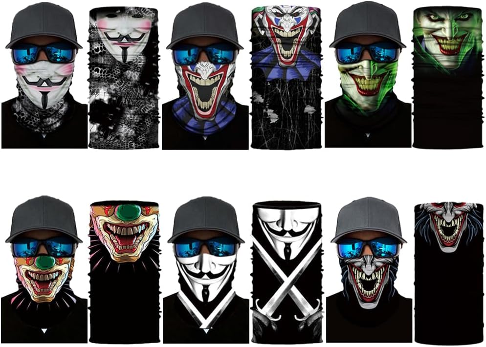 Neck Gaiter Mask,UV Protection Bandana Gator Face Cover Covering Mask,Tube Scarf,Neck Warmer Balaclava,Headband