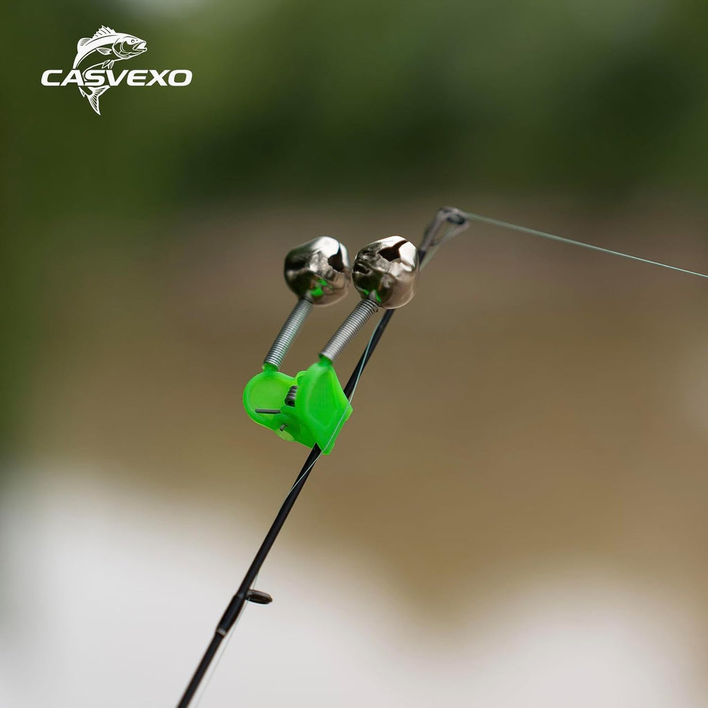 2/4 Pack Upgraded Fishing Pole Holder, Aluminum Fishing Rod Holder for Ground, Rod Holders for Bank Fishing, Free Alarm Bells