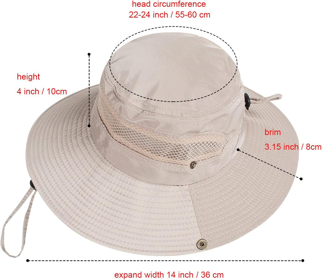 HUAMULAN Wide Brim Sun Hat for Women Men Summer UV Protection Bucket Hats