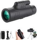 80x100 High Power Monocular Telescope with Smartphone Adapter, BAK4 Prism for Bird Watching Hunting Camping - Military Grade, 2025 New Version Gift for Men
