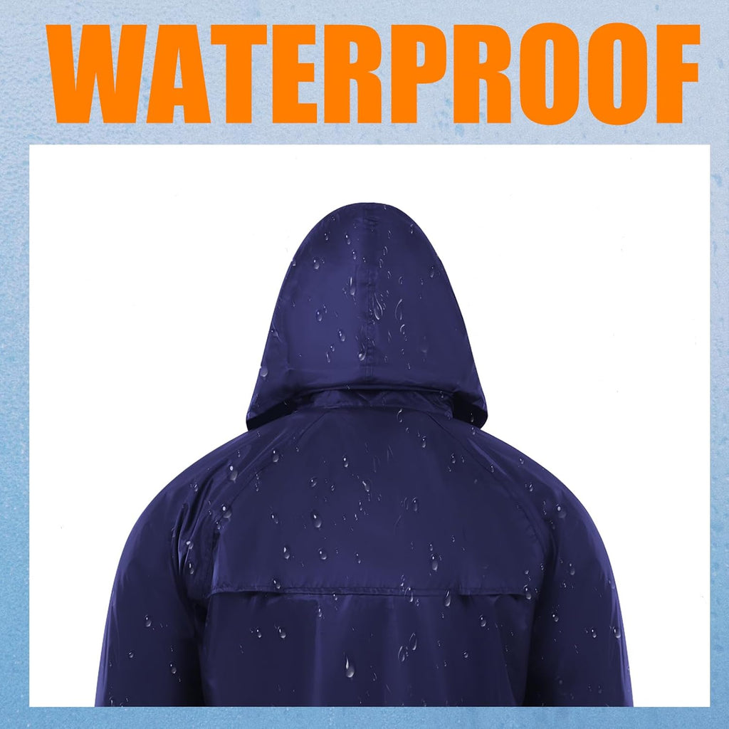 RainRider Rain Jacket Pants Suits for Men Women Waterproof Lightweight Rain Gear Workwear