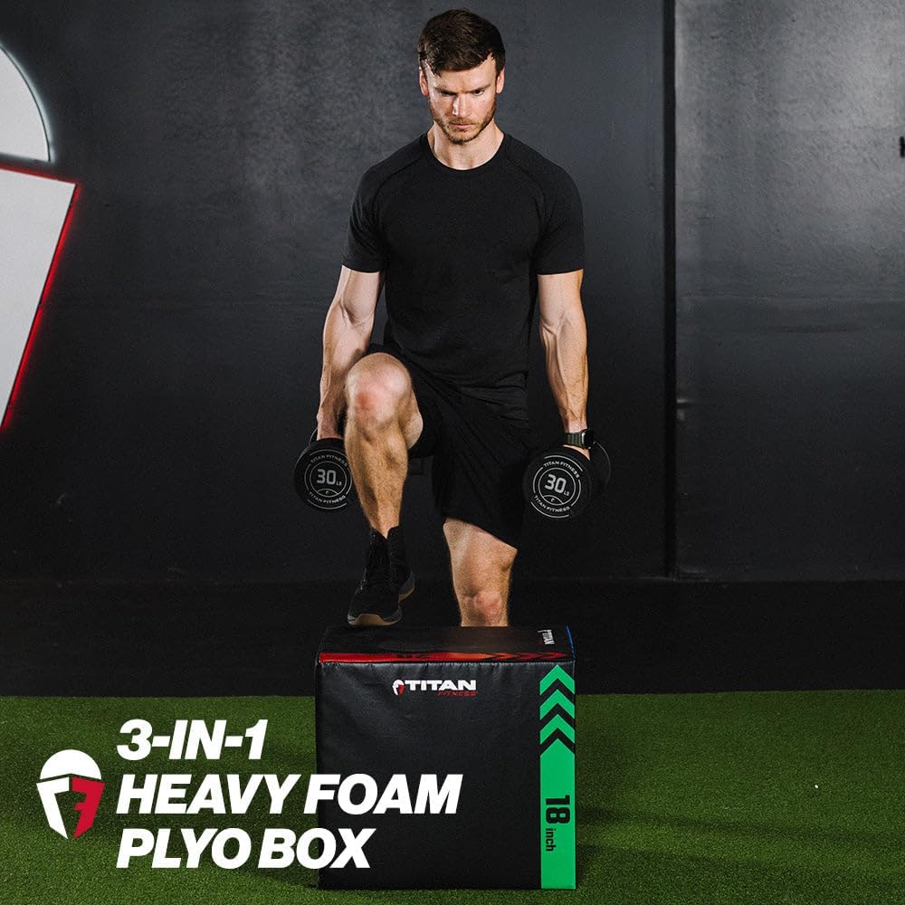 Titan Fitness 3-in-1 Heavy Foam Plyometric Jump Box