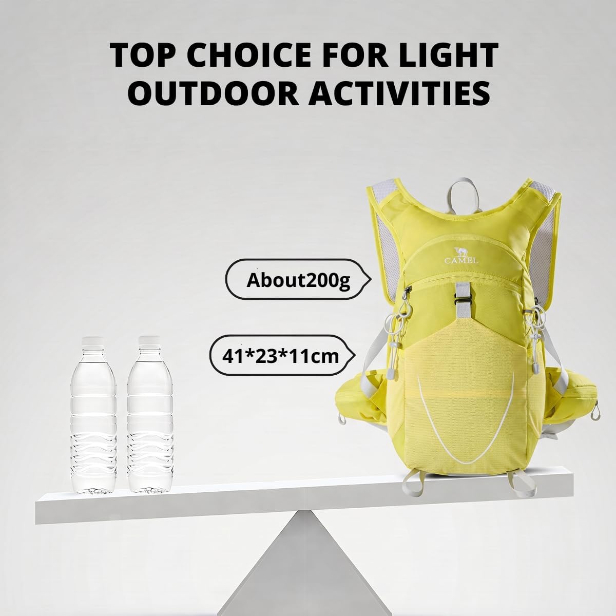 CAMEL Small Hiking Backpack for Women Men Lightweight Travel Daypack Cycling Bag Water Resistant Sports Backpacks