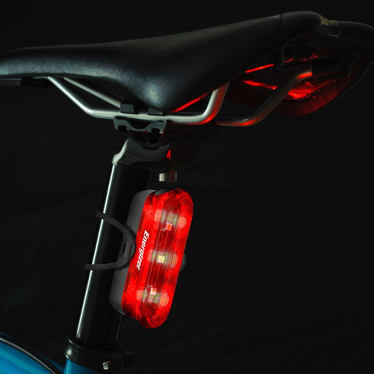 Energizer X400 Rechargeable Bike Light, IPX4 Water Resistant, Compact and Lightweight Design, Front Clip Light and Rear LED Light for Visibility Black