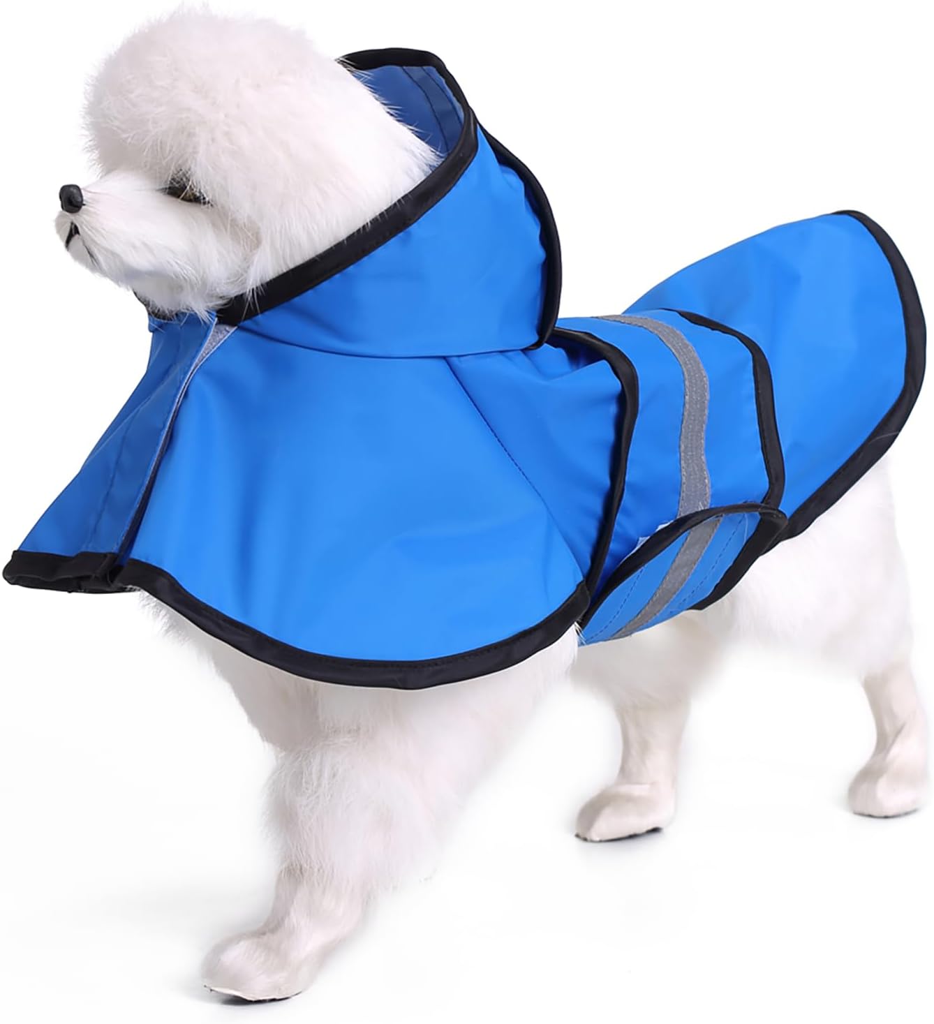 Dog Raincoat Hooded Reflective Waterproof Slicker Poncho