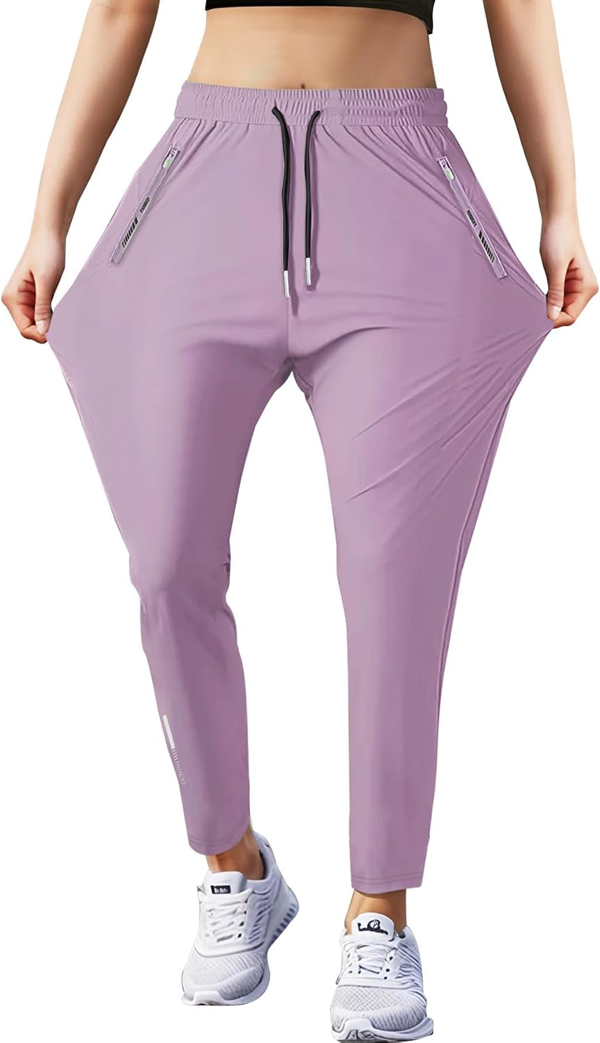Hidkat Women's Outdoor Hiking Pants Stretchy Running Athletic Pants