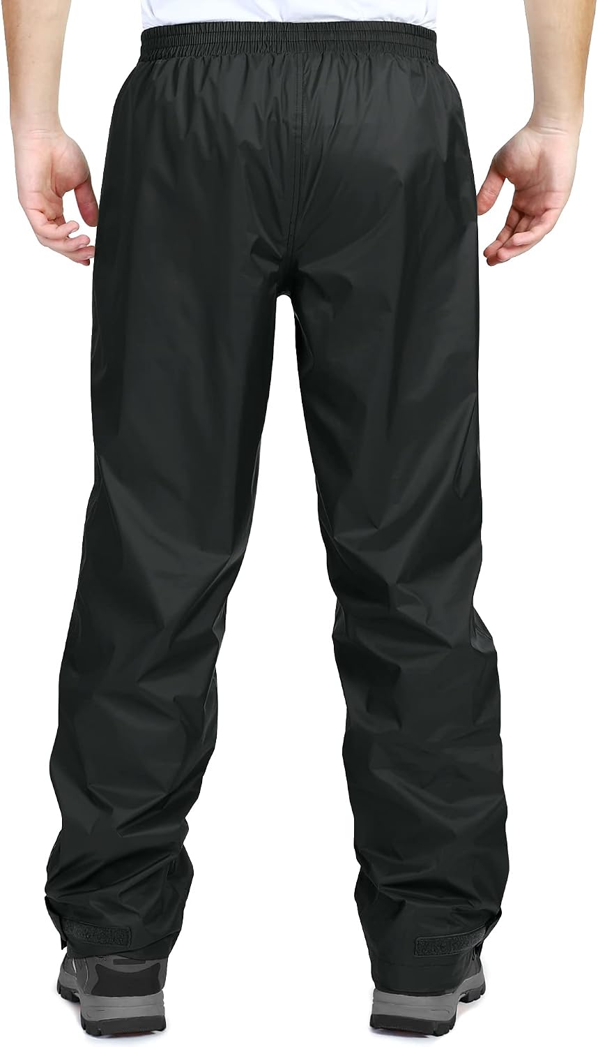 33,000ft Men's Rain Pants, Waterproof Rain Over Pants, Windproof Pants