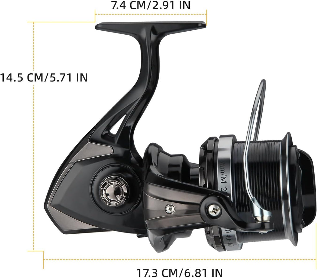 Big Game Surf Spinning Fishing Reel, 44Lbs Max Drag Saltwater Fishing Reels