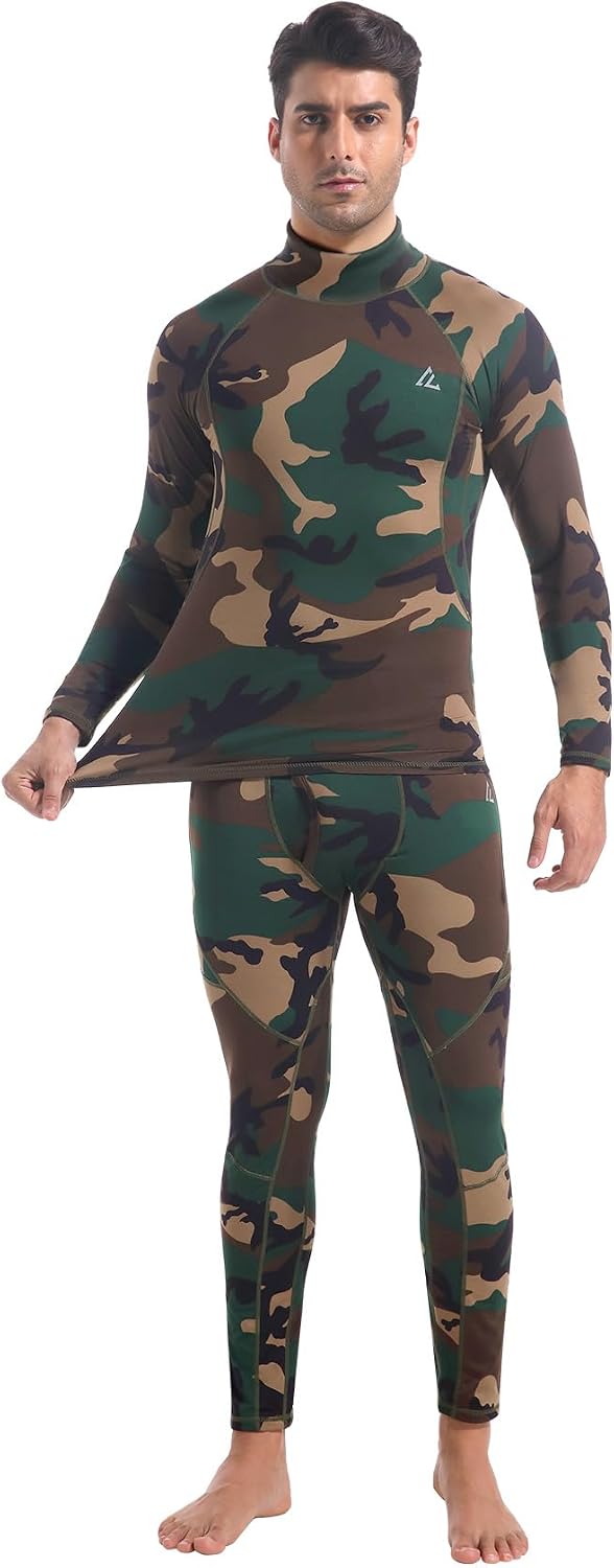 Mens Thermal Underwear Long Johns Set Cold Weather Hunting Base Layer