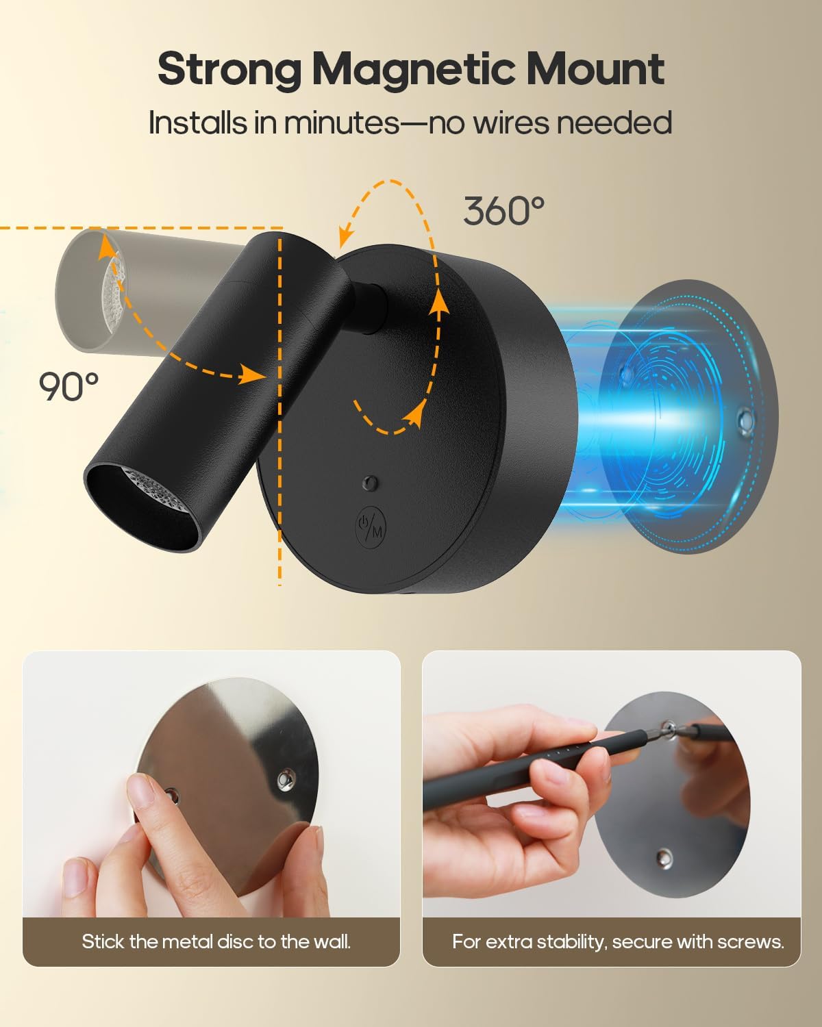 Spotlights Indoor with Remote, 3000Mah Rechargeable Wireless Plant Light