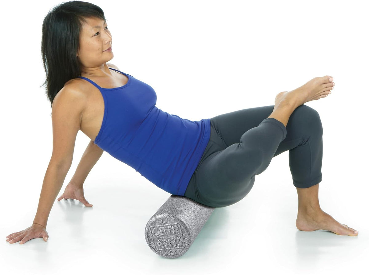 OPTP Silver AXIS Moderately Firm Foam Roller – Round, Silver, 36" x 6"