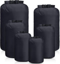 6 Pcs Waterproof Dry Bag Set for Kayaking & Camping,Black