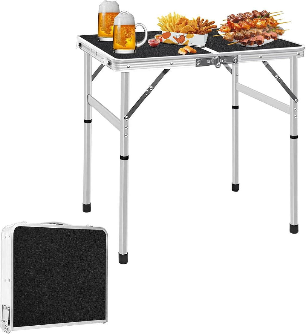 Camp Field Small Folding Camping Table, Adjustable Height, Lightweight