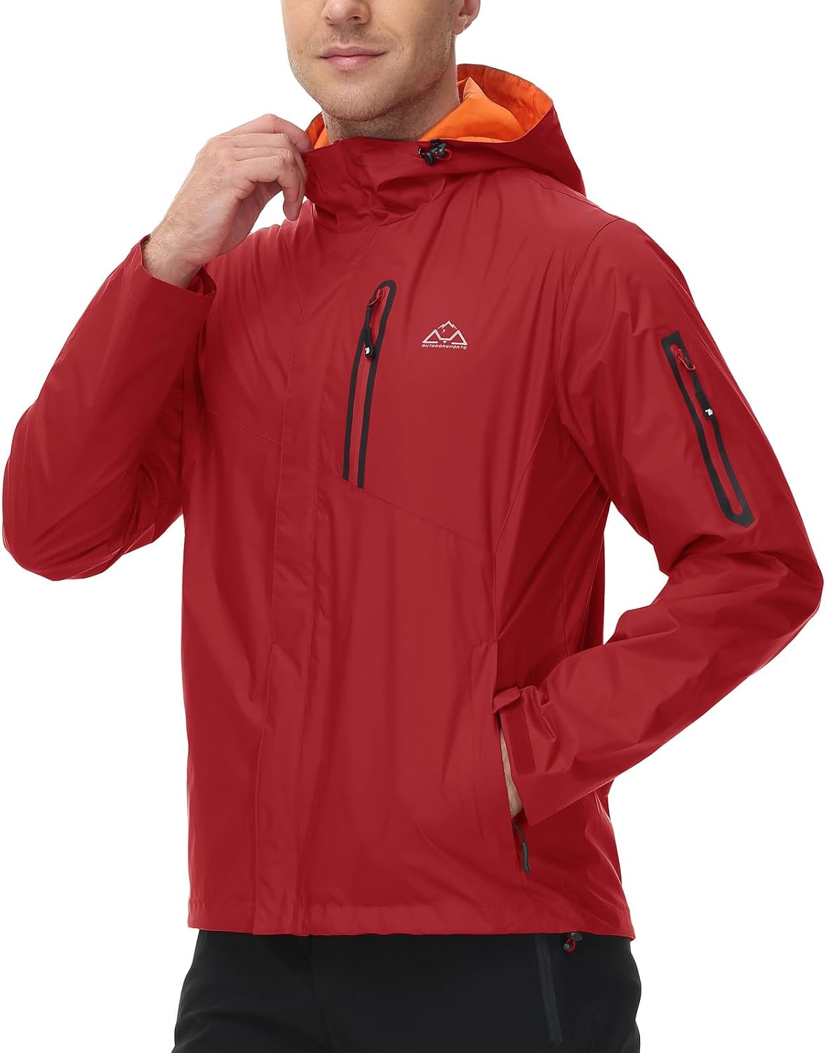TBMPOY Men's Lightweight Rain Jackets Waterproof Raincoat with Hood