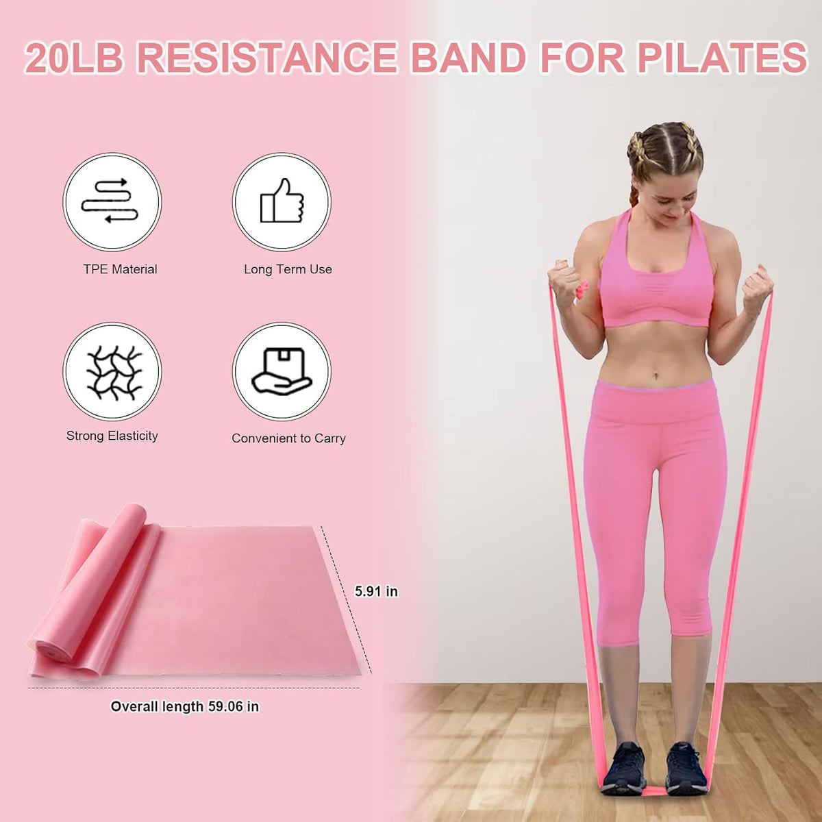 KANGFITER Pilates Kit with Ankle Weight, Pilates Ring Ball, Resistance Band