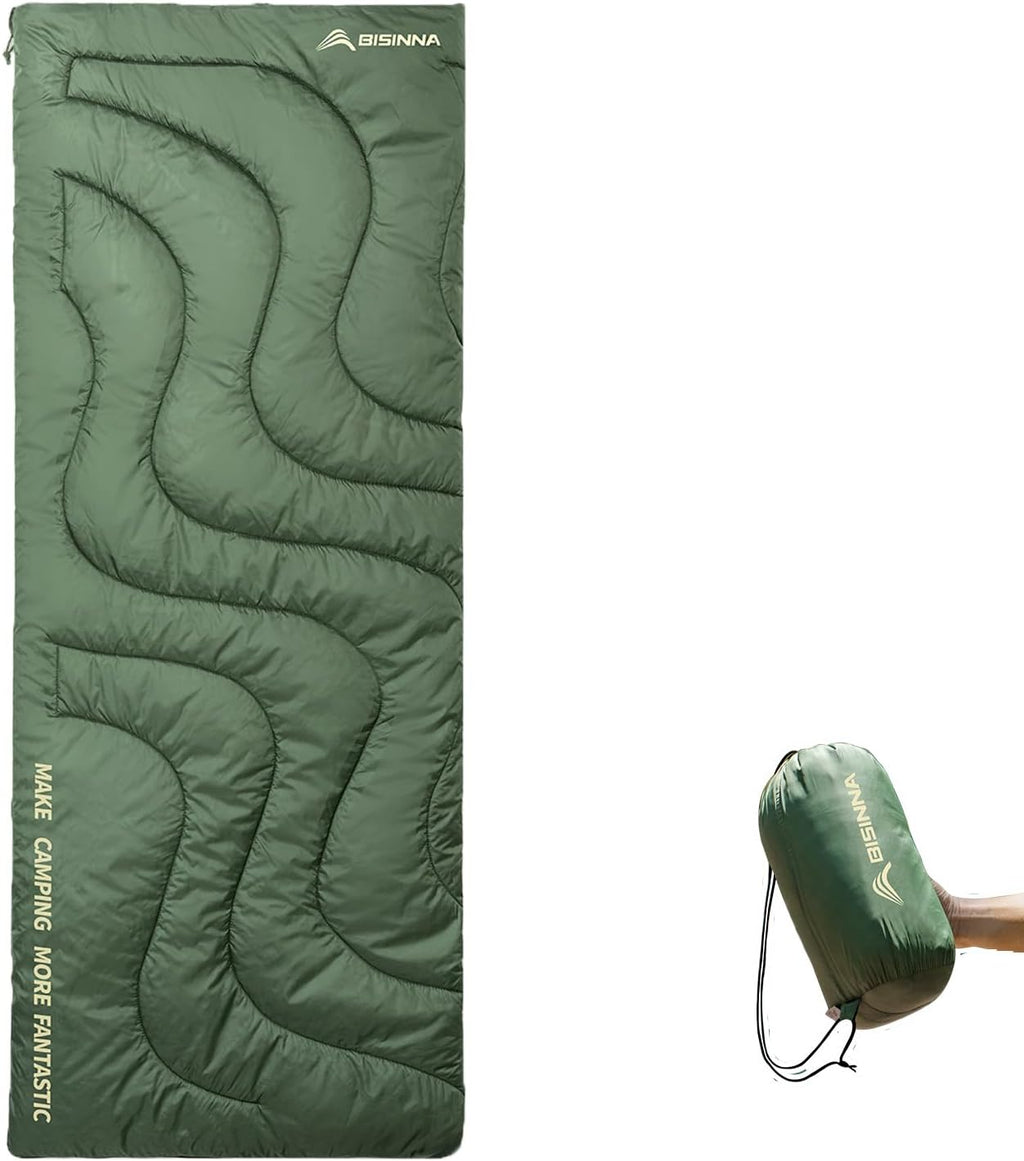 BISINNA Warm Weather Sleeping Bag Portable Lightweight Sleeping Bags