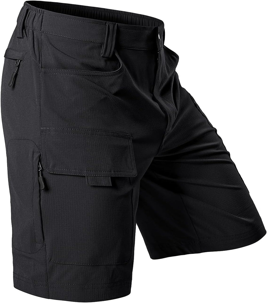 Hiauspor Men's Hiking Cargo Shorts: Quick Dry Lightweight with 6 Pockets