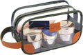 Lermende Toiletry Bag, Clear Shaving Dopp Kit for Men Travel Toiletry Bag with Hand Strap Unisex Bathroom Toiletries Organiser-Green