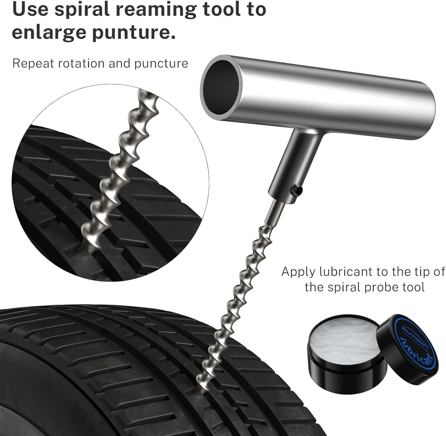 AUTOWN Flat Tire Repair Kit 68pcs 2-Pack, Tire Plug Kit to Fix Punctures