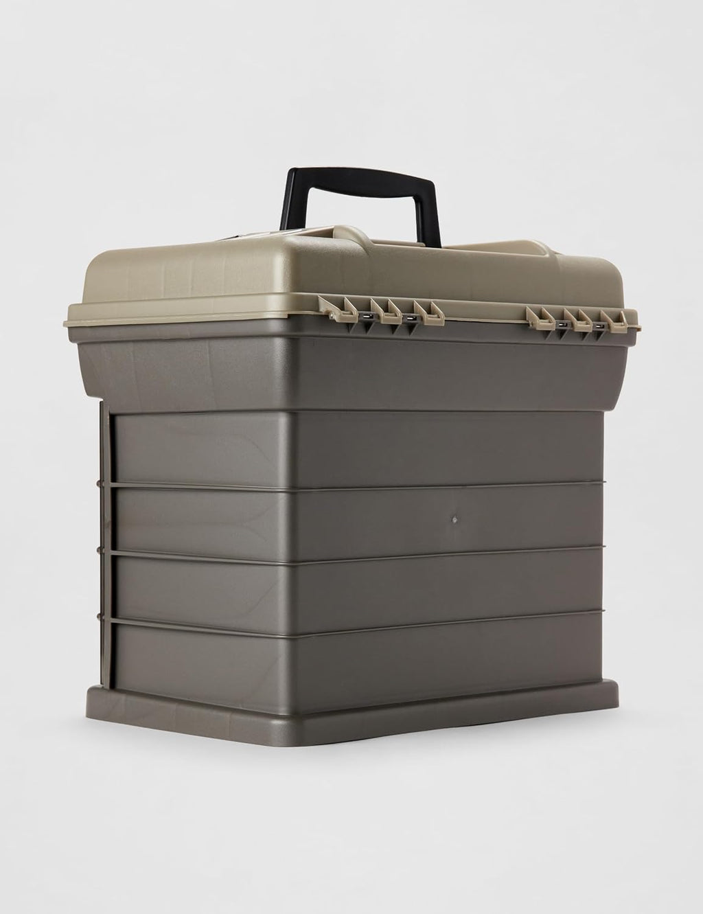 Plano Guide Series StowAway 4-By Rack System Tackle Box, Holds 4 3700 Utility Tackle Boxes, Quick-Access Top Storage with DuraView Lid, Durable Construction, Flexible, Adaptable Fishing Box