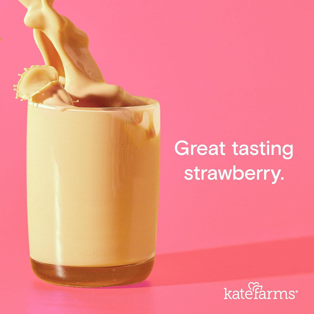KATE FARMS Organic 1.4 High Calorie Shake, Strawberry, 20g Protein, 12 Pack