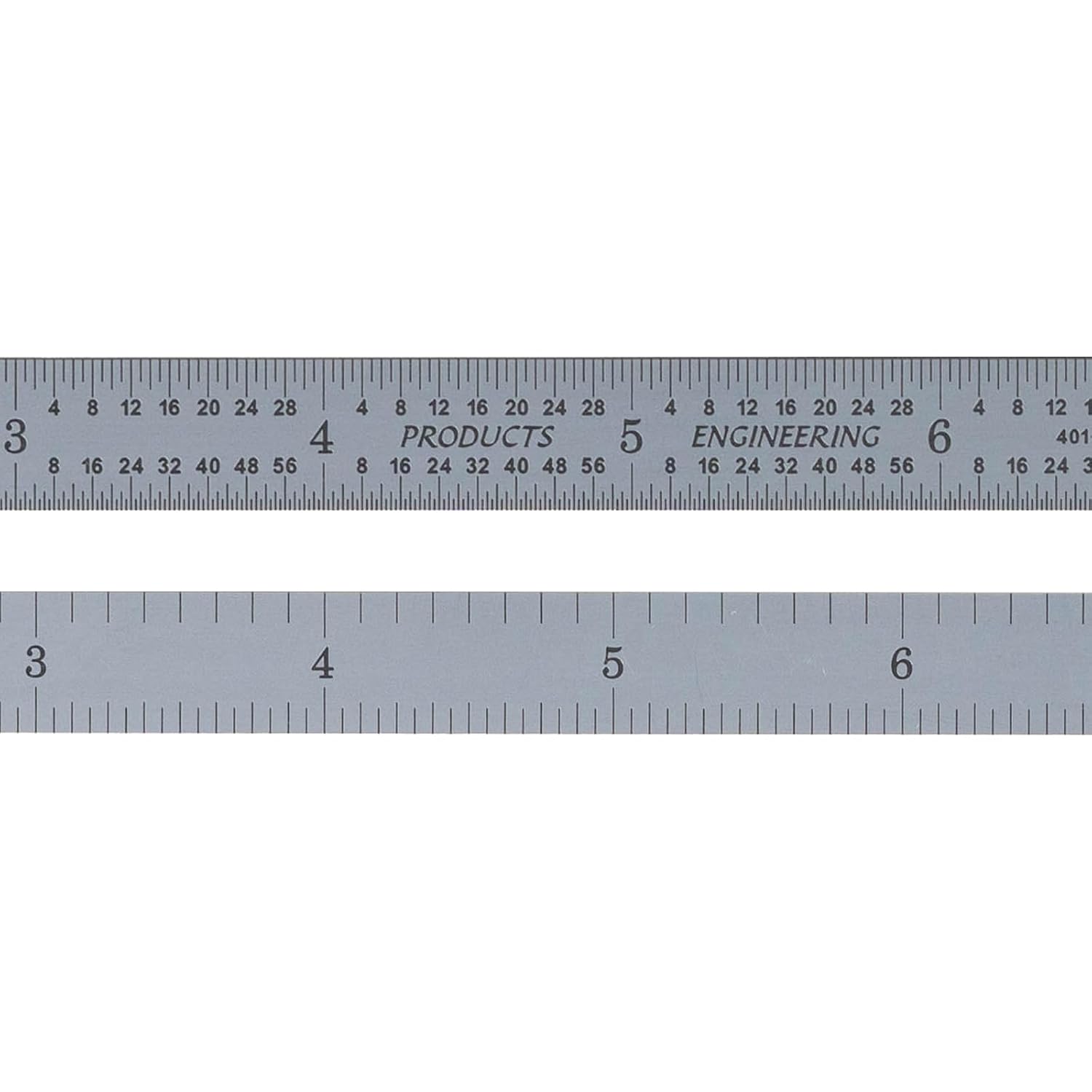 PEC Tools 12" Metal Ruler, Rigid, 4R Graduation, High Precision, Pack of 3
