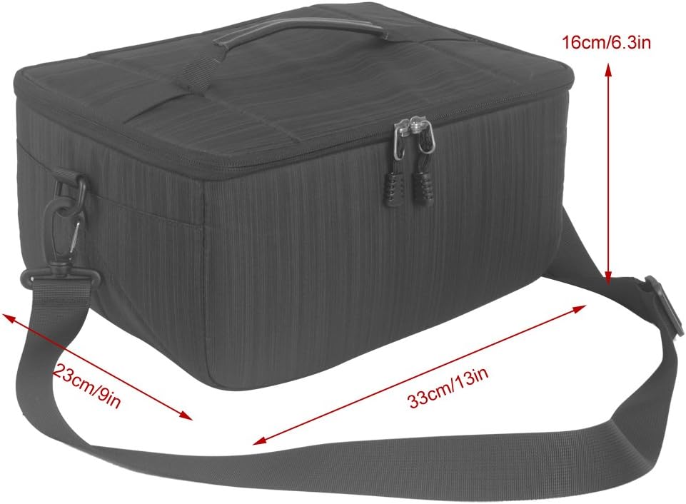 Koolertron Dslr Camera Insert Bag Purse Universal Liner Lens Pouch Partition Protective Cover Waterproof Sleeve for Cannon/Nikon/Sony (Black)
