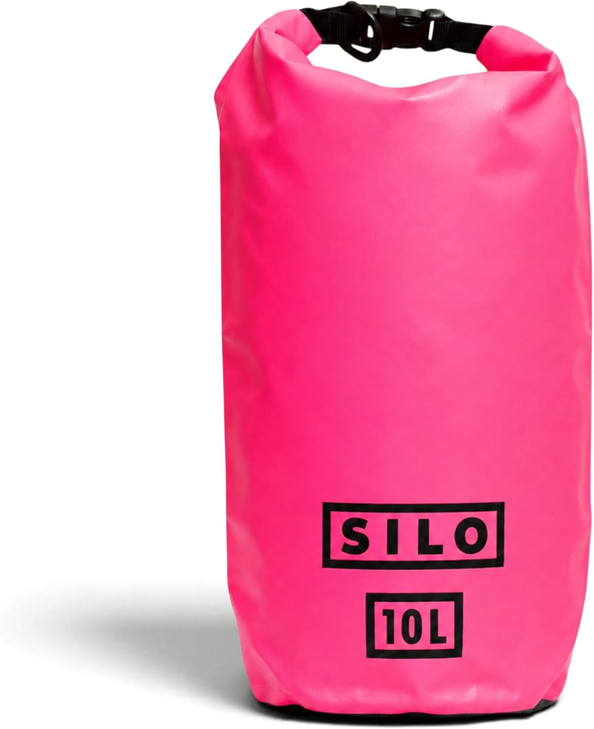 SILO Dry Drop 10L Waterproof Dry Bag - Ultralight Roll-Top Gear Bag for Trail Running, Ultramarathon Crew Drop, Kayaking, SUP, Hiking, Camping, Beach - 500D PVC, Shoulder Strap Black