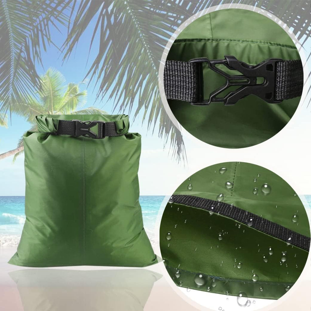 Pimoys 5 Pack Waterproof Dry Sacks, Lightweight Outdoor Dry Bags Ultimate Dry Bags for Kayaking Rafting Boating Camping (1.5L, 2.5L, 3.5L, 4.5L, 6L)